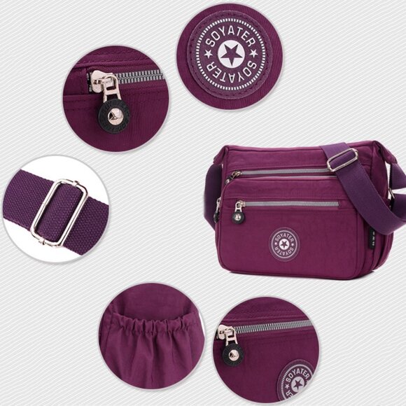 Womens Ladies Messenger Crossbody Handbag Bag Shoulder Bag Purse Waterproof - Picture 5 of 8